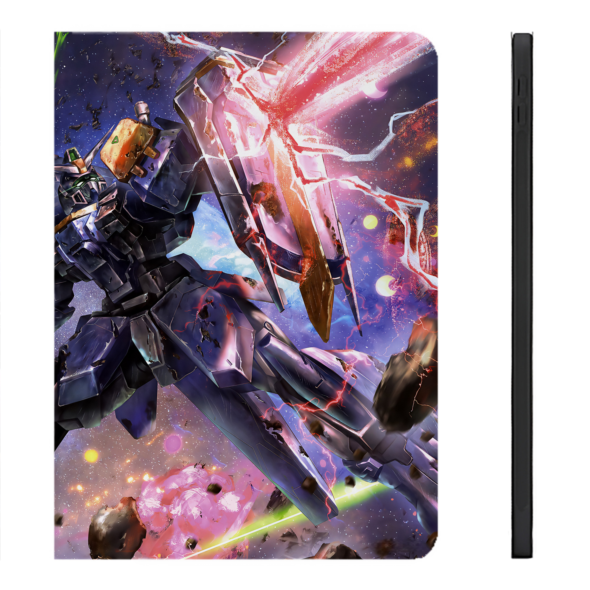 （画像用） 機動戦士ガンダム Mobile Suit Gundam IPadケース ペンホルダー付き ブックスタイルデザイン